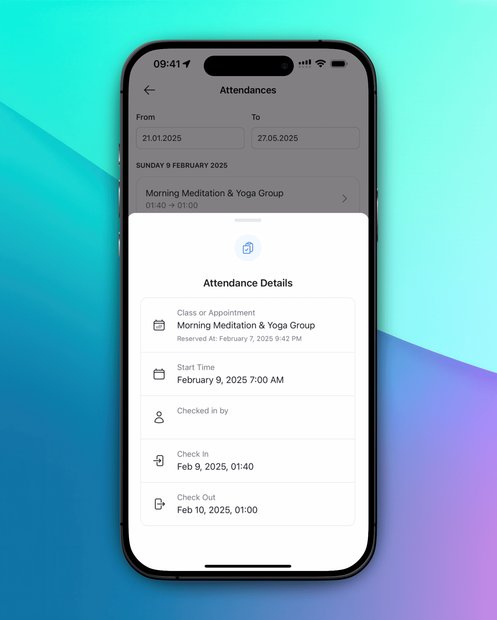 Mobile screenshot of paid invoices list